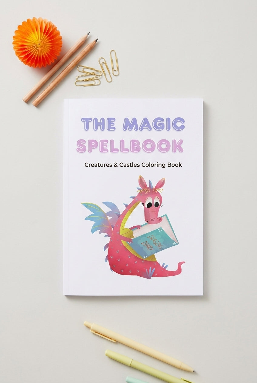 The Magic Spellbook: Creatures & Castles Coloring Book